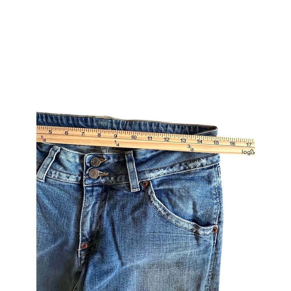 VTG Hudson Y2K Low Rise Bootcut Flap Pocket Light Wash Jeans Size 30 Made in USA - Picture 8 of 12